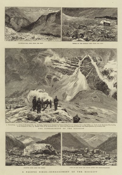 Een Pacific belegering, bombardement van de Risikopf door William Lionel Wyllie